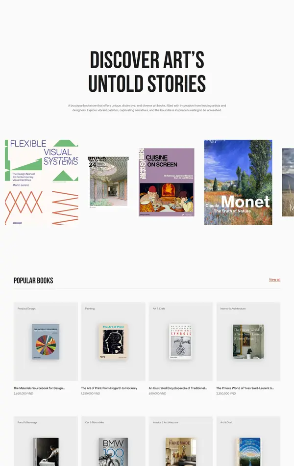 Каталог Artbook, тематика — Дизайн, Искусство, цвета — Белый, стиль — Минимализм, типографика — Без засечек