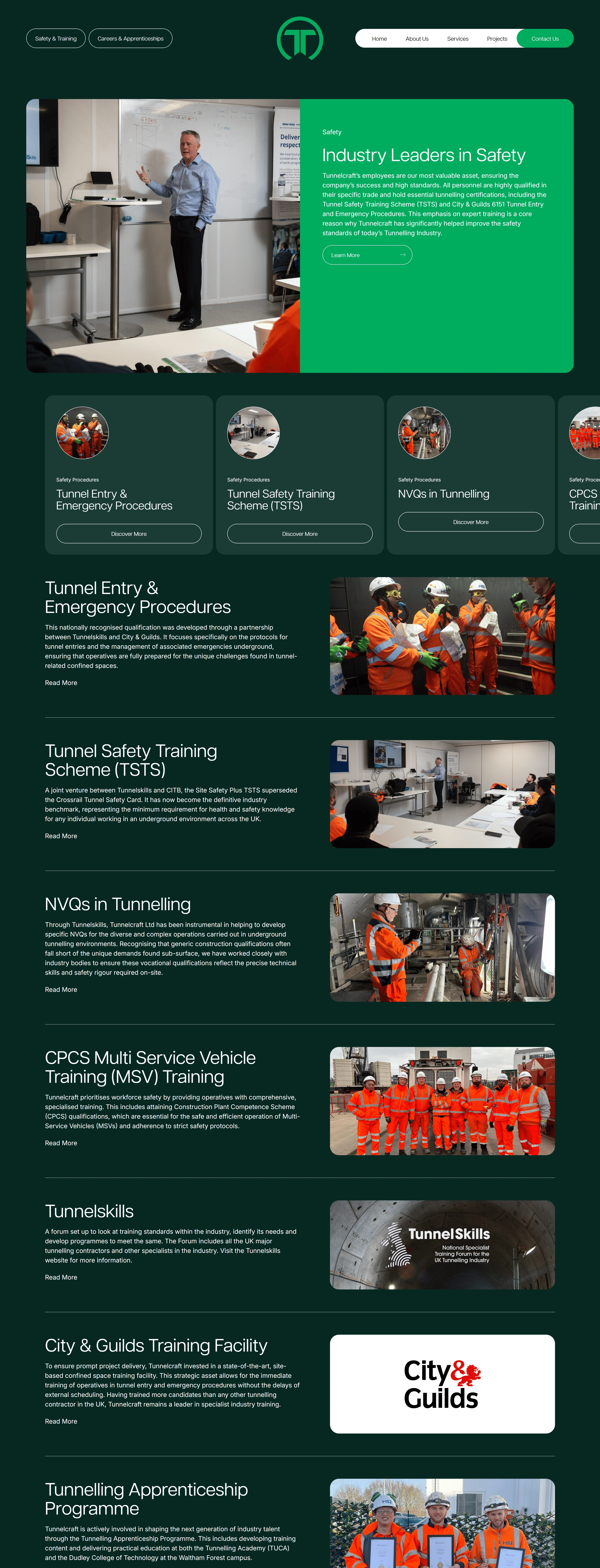Tunnelcraft Услуги Tunnelcraft, тематика — Другое, цвета — Черный, Серый, стиль — Корпоративный, Карточный, типографика — Без засечек