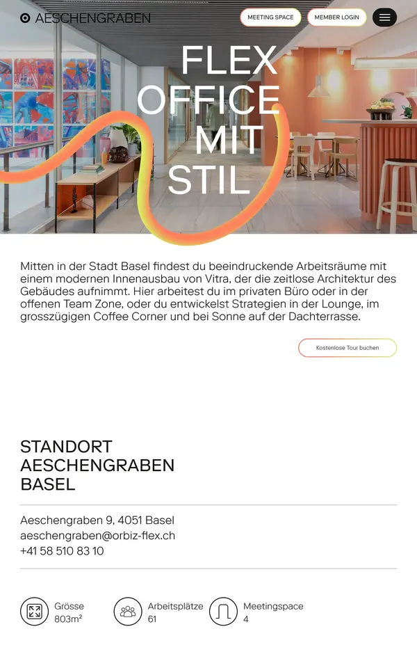 Продукт ORBIZ Flex Office, тематика — Бизнес и профессиональные услуги, цвета — Белый, Серый, стиль — Корпоративный, типографика — Без засечек