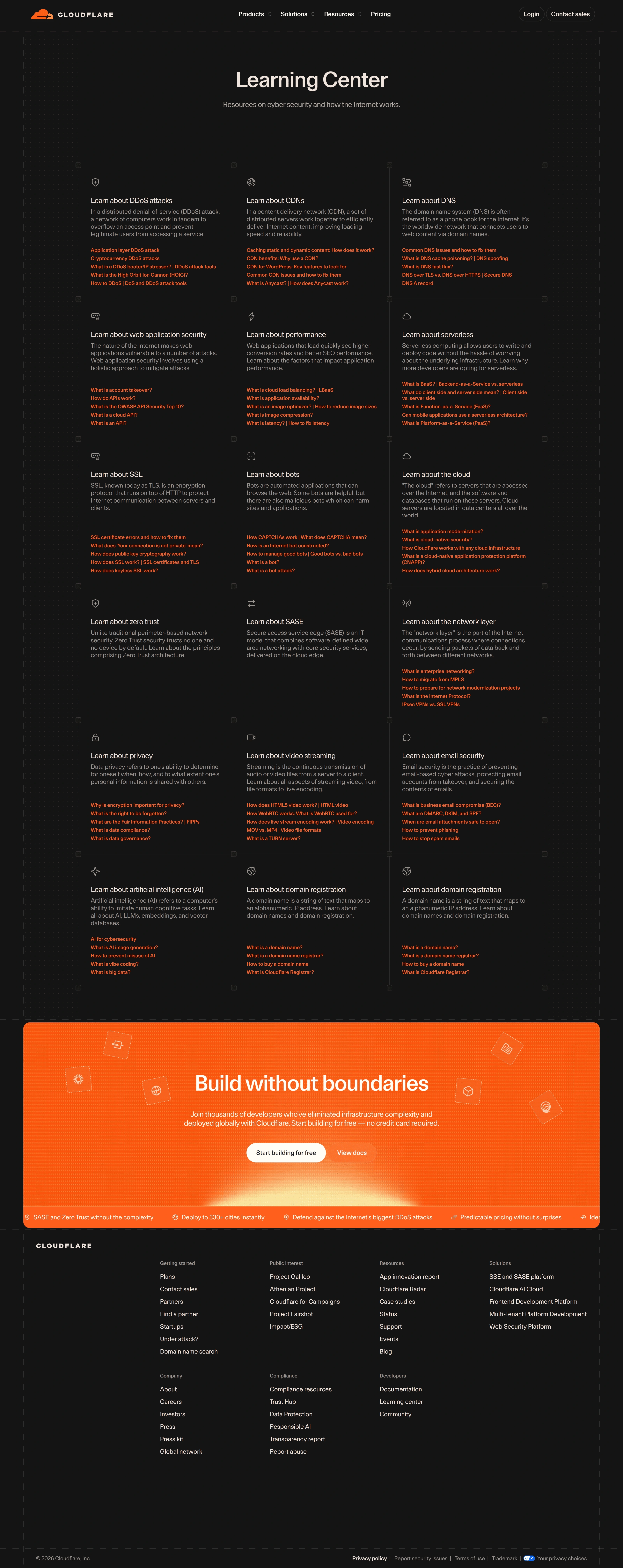 Cloudflare База знаний Cloudflare, тематика — IT и программное обеспечение, цвета — Черный, стиль — Корпоративный, Минимализм, типографика — Без засечек