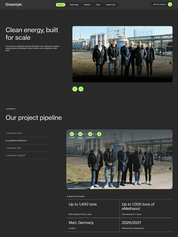 Лендинг Greenlyte Tech, тематика — Другое, цвета — Белый, Черный, Серый, стиль — Корпоративный, Карточный, Минимализм, типографика — Без засечек