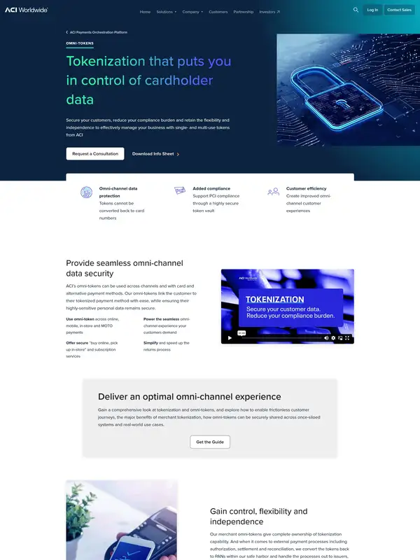 Услуги ACI Worldwide, тематика — Финансы, цвета — Белый, Черный, Серый, стиль — Корпоративный, Минимализм, типографика — Без засечек