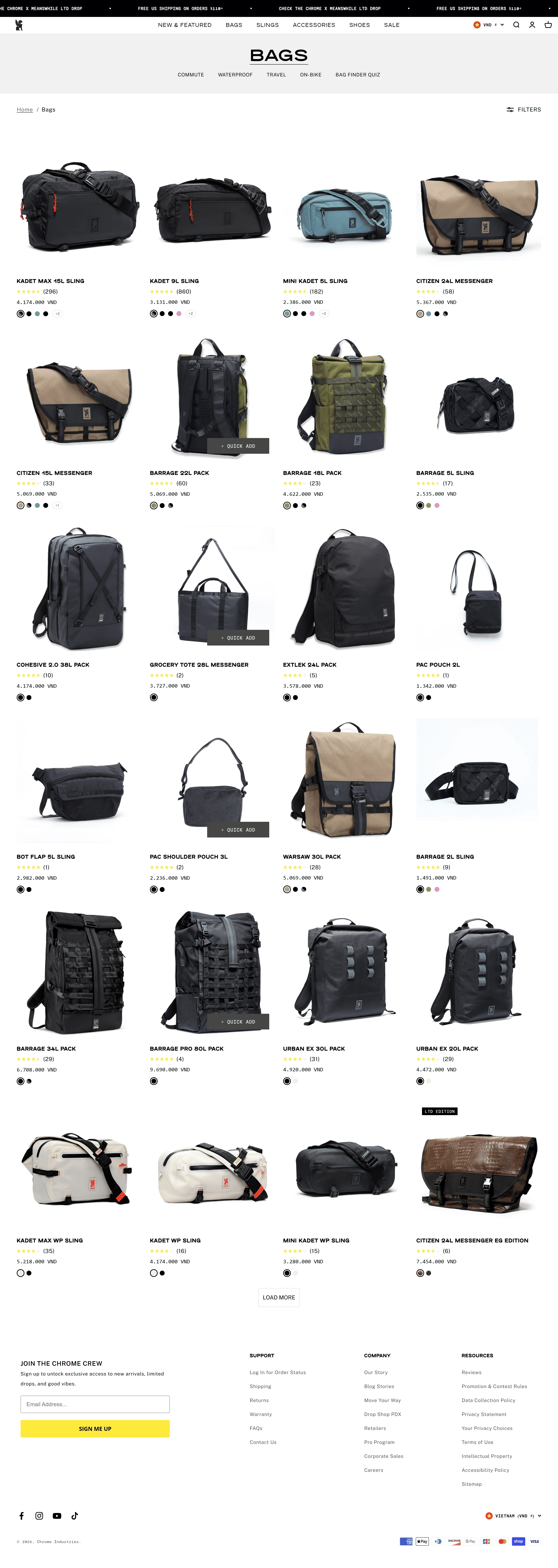 Chrome Industries Каталог Chrome Industries, тематика — Одежда, цвета — Белый, Черный, Серый, стиль — Минимализм, типографика — Без засечек