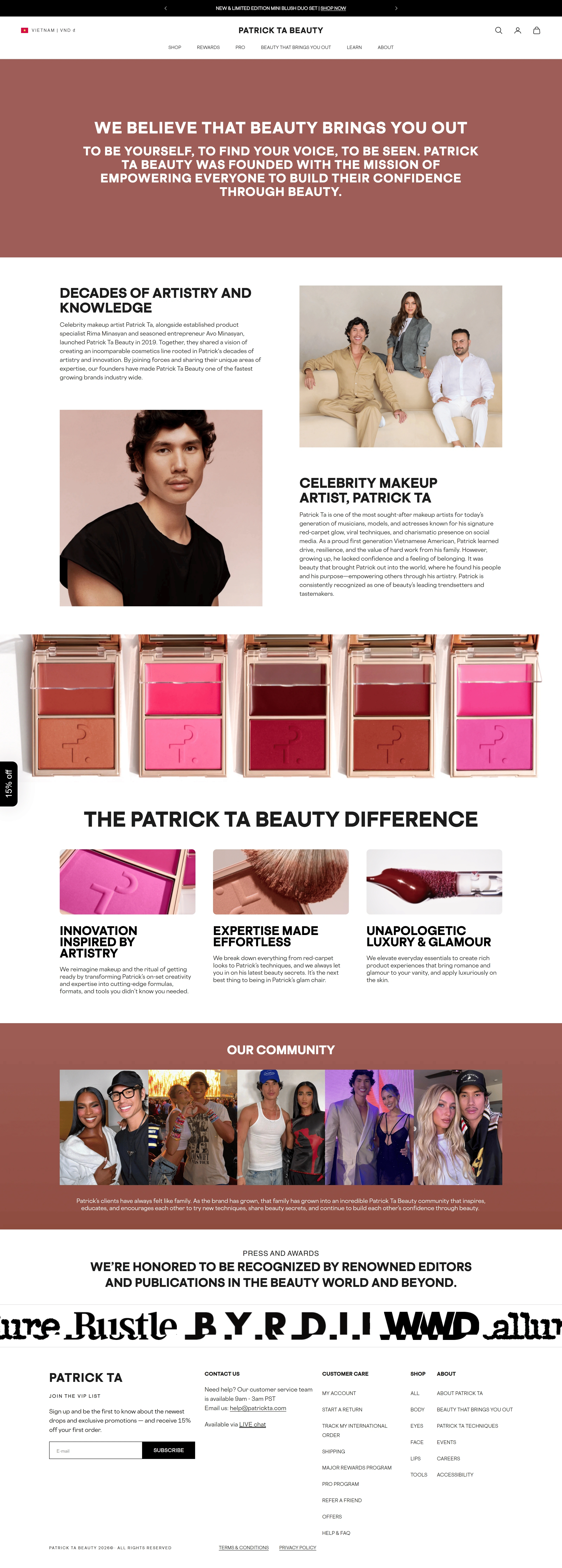 Patrick Ta Beauty Главная Patrick Ta Beauty, тематика — Красота, цвета — Белый, Серый, стиль — Классический, Минимализм, типографика — Без засечек