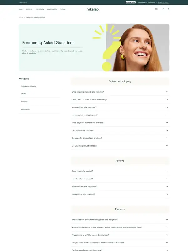 База знаний nikalab, тематика — Здоровье и фитнес, цвета — Белый, Серый, стиль — Минимализм, типографика — Без засечек