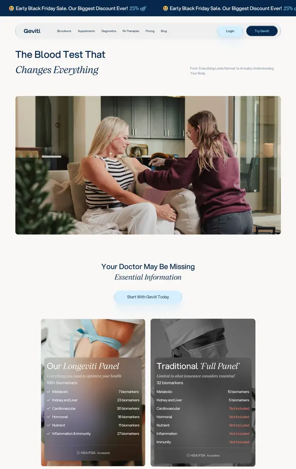 Продукт Geviti, тематика — Здоровье и фитнес, цвета — Белый, Серый, стиль — Корпоративный, типографика — Без засечек