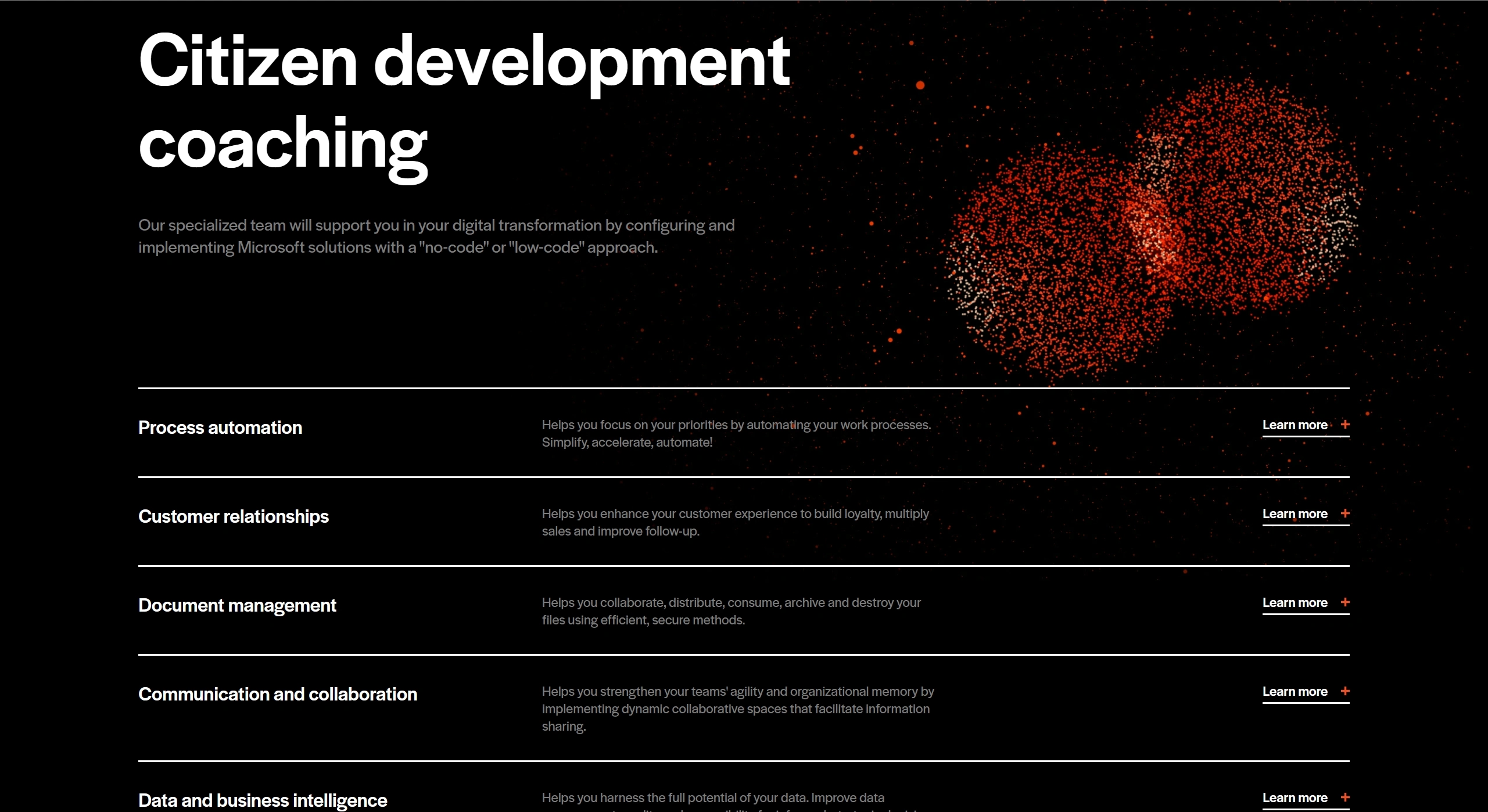 Talamus Секция «Услуги» с сайта https://talamus.pro/en/, тематика — SaaS, цвета — Черный, стиль — Корпоративный, Минимализм, типографика — Без засечек