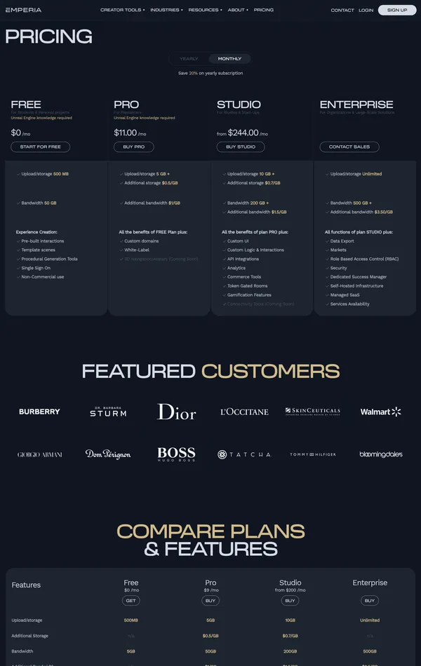 Продукт Emperia, тематика — SaaS, цвета — Черный, стиль — Корпоративный, типографика — Без засечек