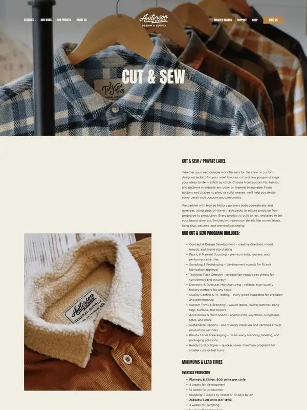 Услуги Anderson Bros Design, тематика — Агентство , цвета — Белый, Черный, Серый, стиль — Классический, Минимализм, типографика — Без засечек