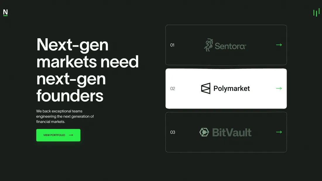 Секция «Услуги» с сайта https://www.newformcap.com/, тематика — Финансы, цвета — Черный, стиль — Минимализм, типографика — Без засечек