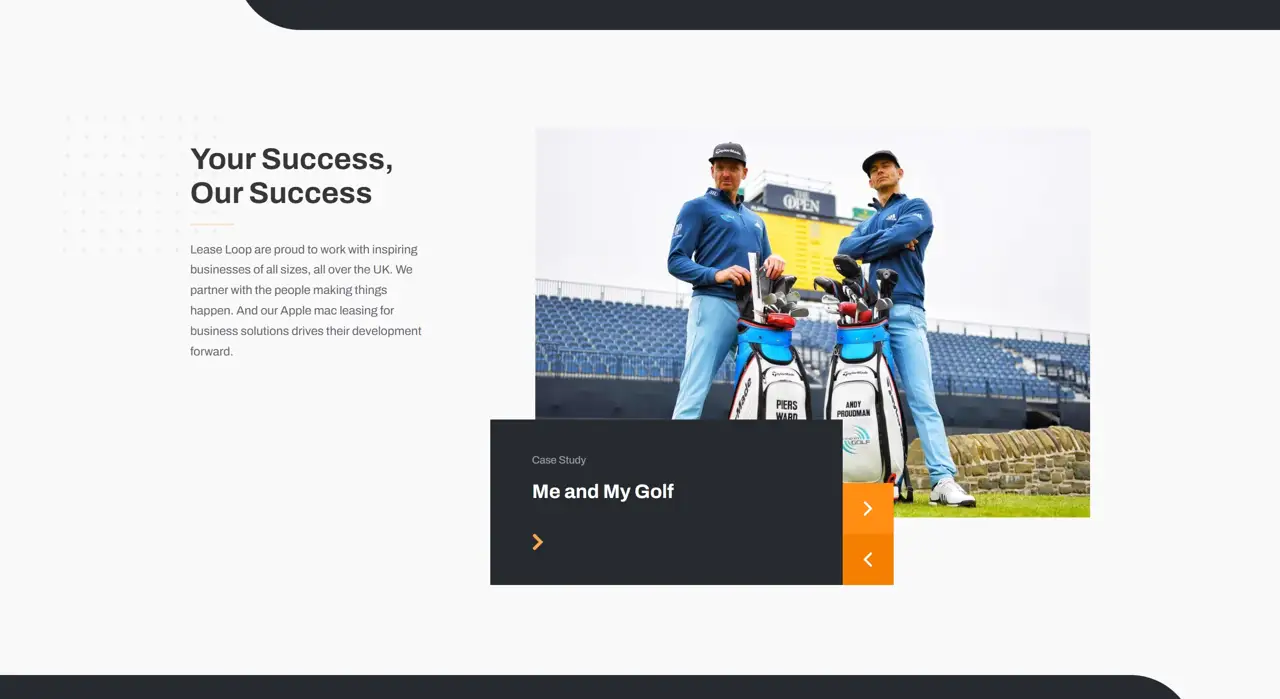 Секция «Кейсы» с сайта https://leaseloop.co/, тематика — SaaS, цвета — Белый, Черный, Серый, стиль — Корпоративный, Карточный, Минимализм, типографика — Без засечек