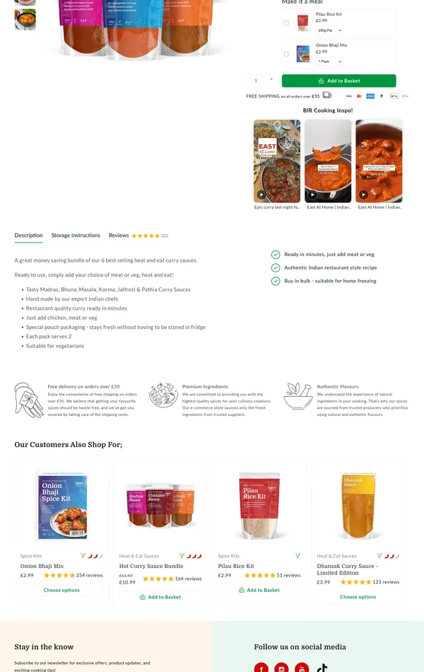 Продукт East at Home, тематика — Интернет-магазин, Еда и напитки, цвета — Белый, Черный, стиль — Минимализм, типографика — Без засечек