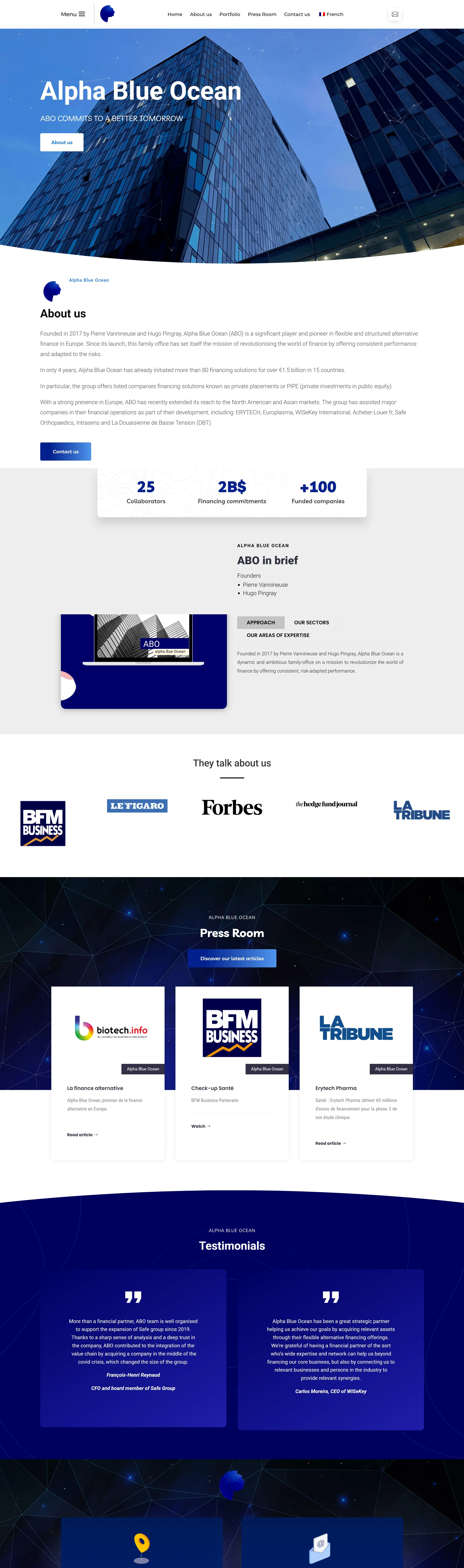 Alpha Blue Ocean Главная Alpha Blue Ocean, тематика — Финансы, цвета — Белый, Черный, Серый, стиль — Корпоративный, типографика — Без засечек