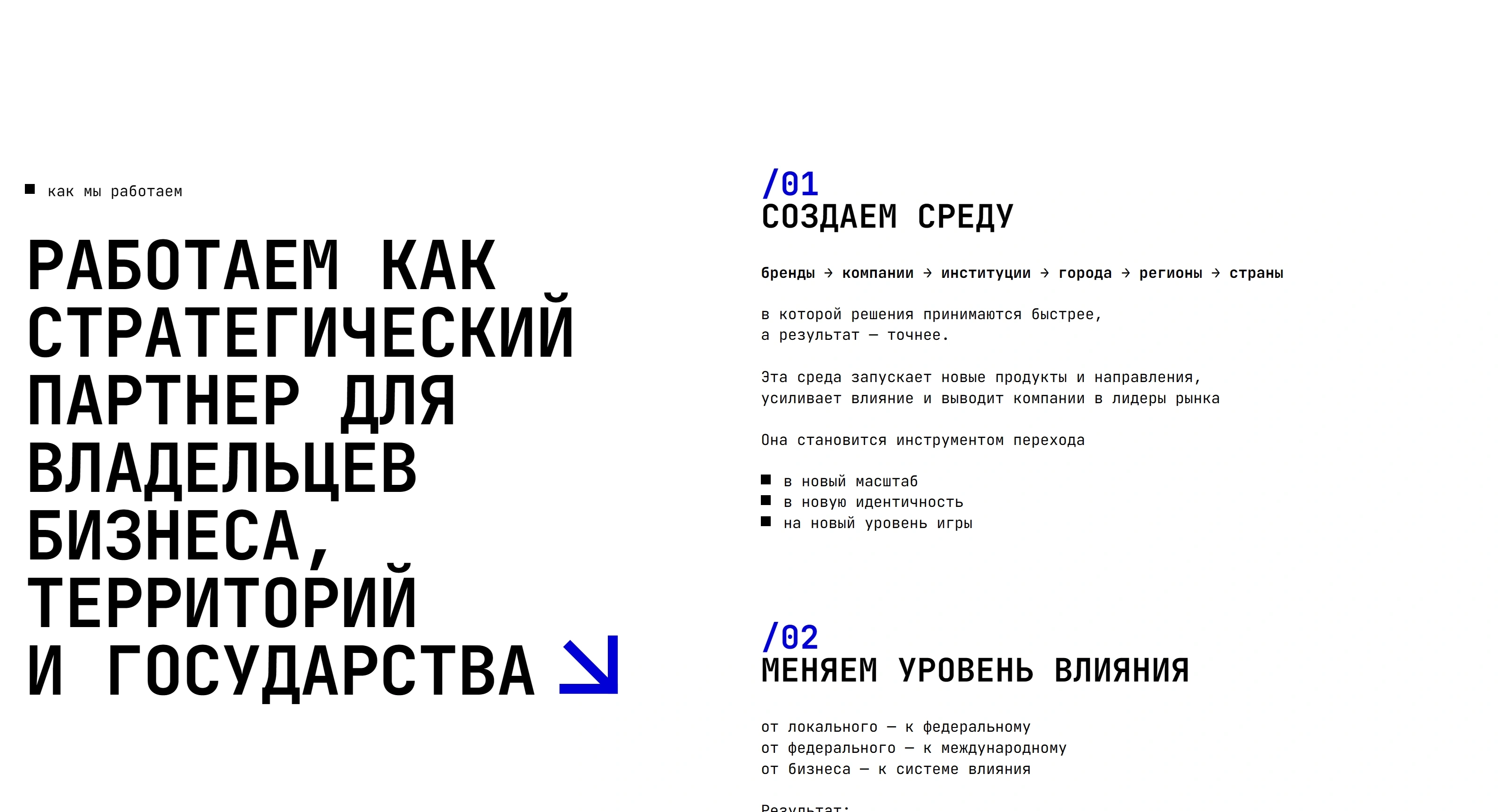 Laboratory ABC Секция «Услуги» с сайта https://www.laboratoryabc.com/, тематика — Другое, цвета — Белый, Серый, стиль — Брутализм, типографика — Без засечек