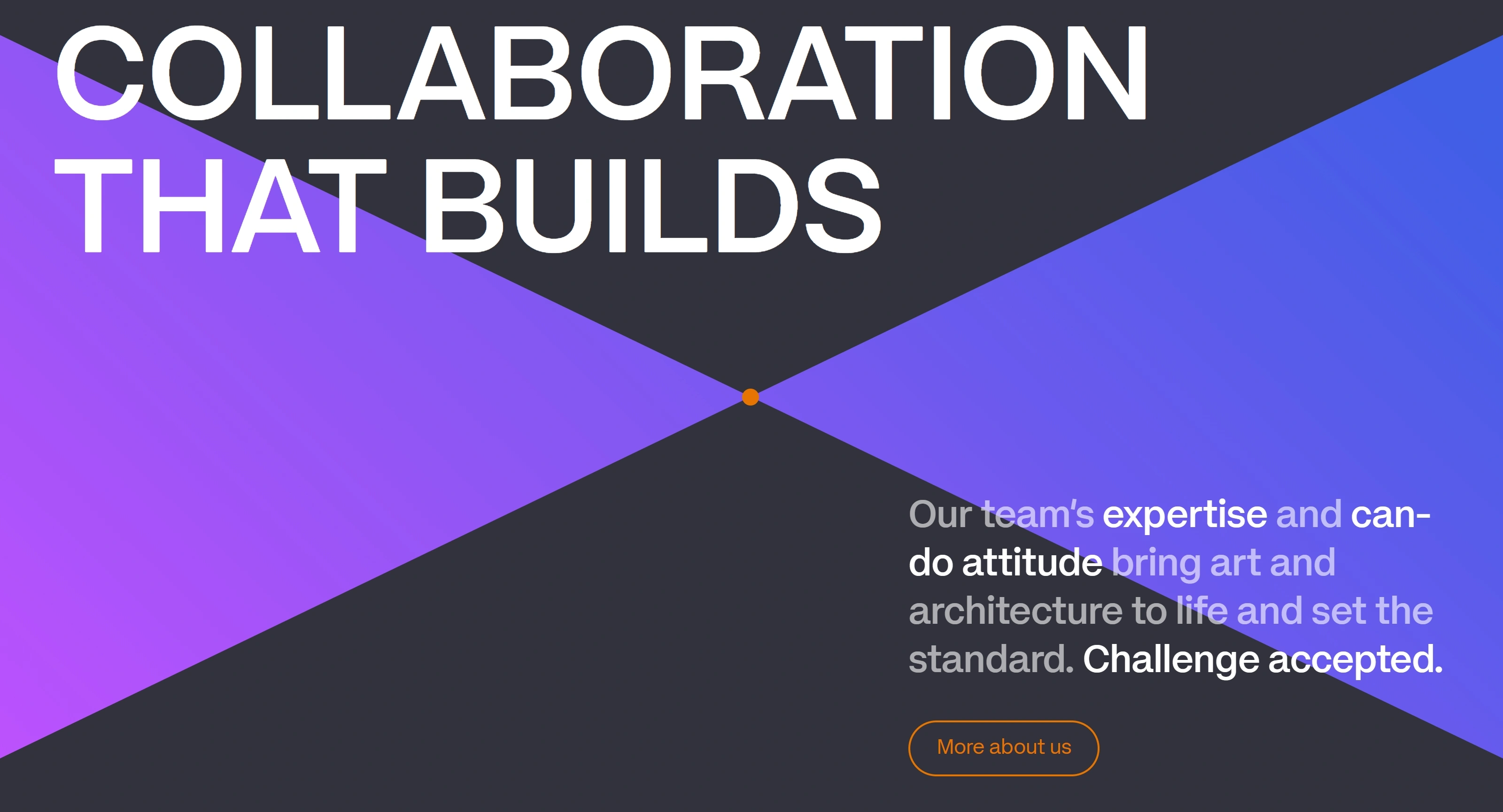 Base Structures Секция «Первый экран» с сайта https://www.basestructures.com/, тематика — Строительство, цвета — Черный, Серый, Фиолетовый, стиль — Корпоративный, Минимализм, типографика — Без засечек