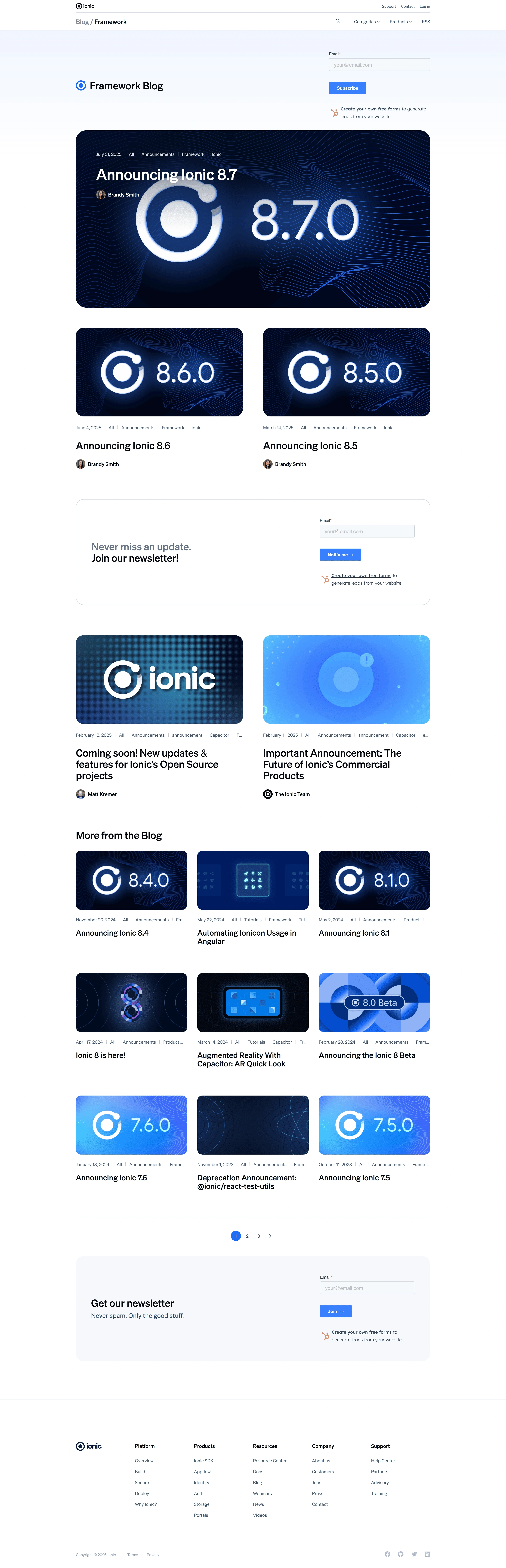 Ionic Блог Ionic, тематика — Мобильное приложение, цвета — Белый, Черный, Серый, стиль — Корпоративный, Минимализм, типографика — Без засечек