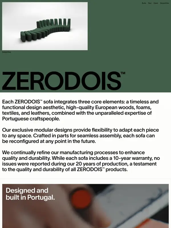 Лендинг ZERODOIS, тематика — Другое, цвета — Белый, Черный, Серый, стиль — Минимализм, типографика — Без засечек