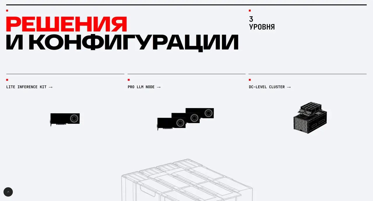 Секция «О продукте» с сайта https://neuro-cluster.tilda.ws/, тематика — IT и программное обеспечение, цвета — Белый, стиль — Минимализм, Брутализм, типографика — Без засечек, Моноширинные