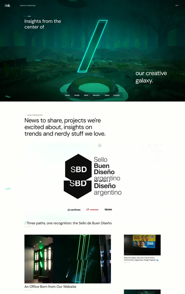 Блог nk.studio, тематика — Дизайн, цвета — Белый, Черный, Серый, стиль — Корпоративный, Типографика, типографика — Без засечек