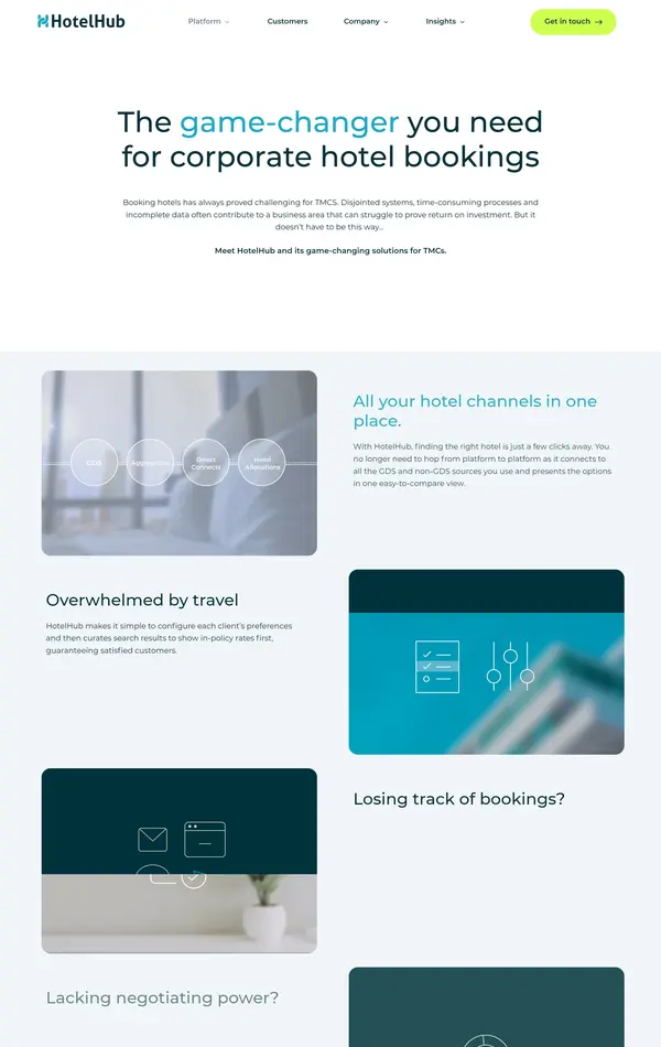 Многостраничный сайт HotelHub, тематика — Путешествия и туризм, цвета — Белый, стиль — Корпоративный, типографика — Без засечек