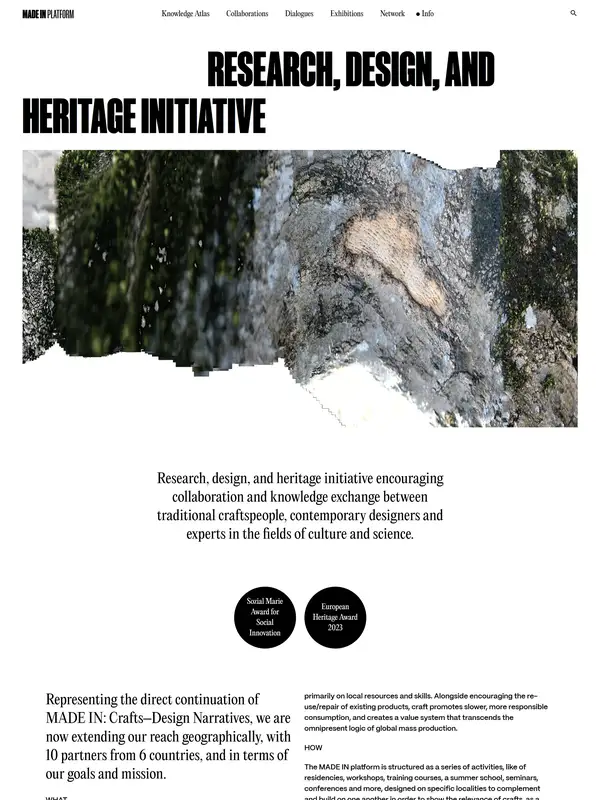 Многостраничный сайт Made In Platform, тематика — Другое, цвета — Белый, Черный, Серый, стиль — Минимализм, Брутализм, типографика — Без засечек, Декоративные