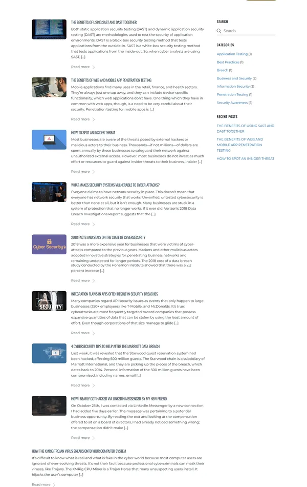 Блог Orenda Security, тематика — IT и программное обеспечение, цвета — Белый, стиль — Классический, типографика — Без засечек