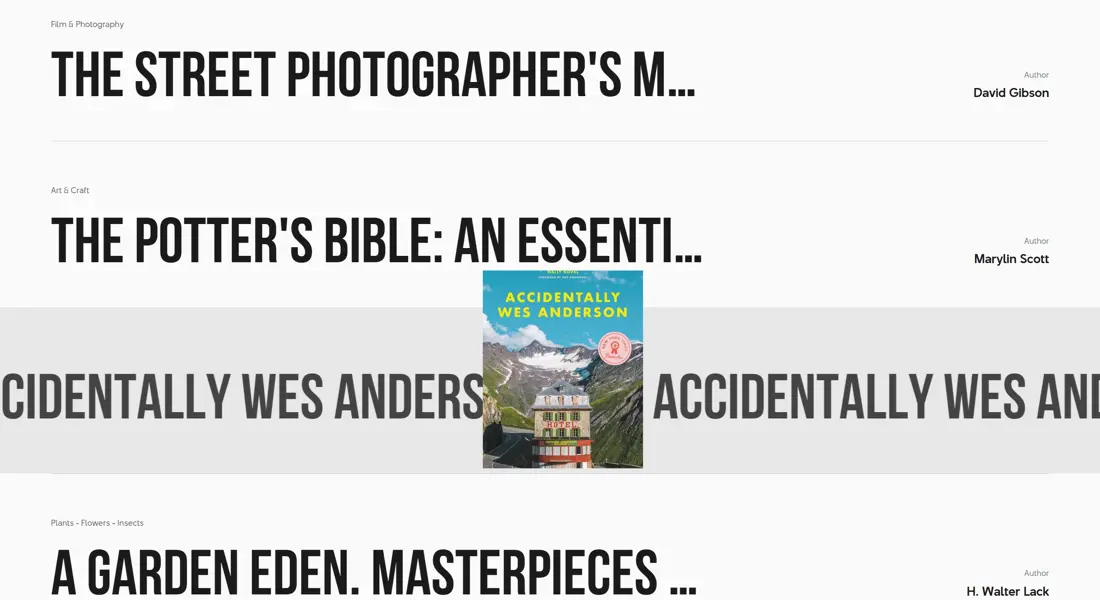 Секция «Товары» с сайта https://www.tiemsachartbook.com/, тематика — Искусство, цвета — Белый, Серый, стиль — Минимализм, Типографика, типографика — Без засечек