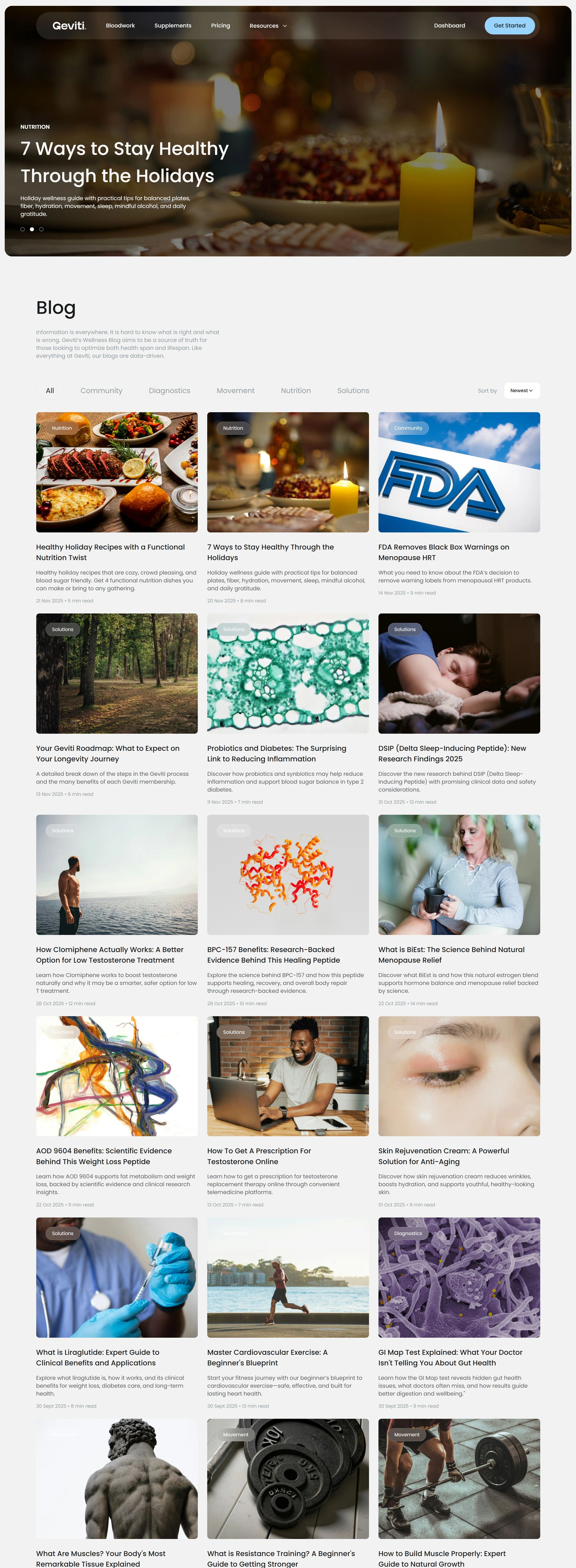 Geviti Блог Geviti, тематика — Здоровье и фитнес, цвета — Белый, Черный, Серый, стиль — Корпоративный, типографика — Без засечек