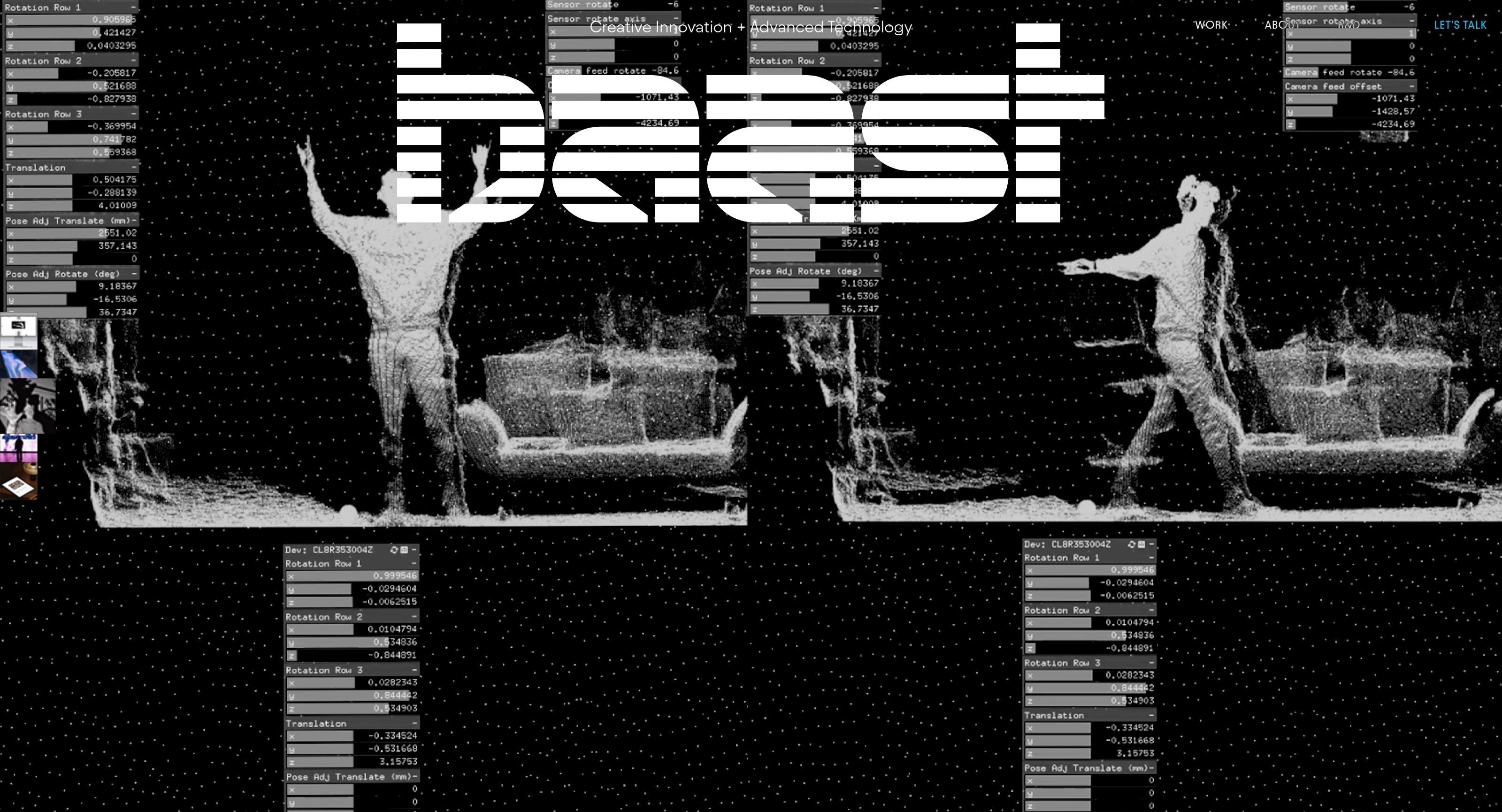 Baast Studio Секция «Первый экран» с сайта https://baast.studio/, тематика — Дизайн, цвета — Черный, Серый, стиль — Брутализм, типографика — Без засечек, Декоративные