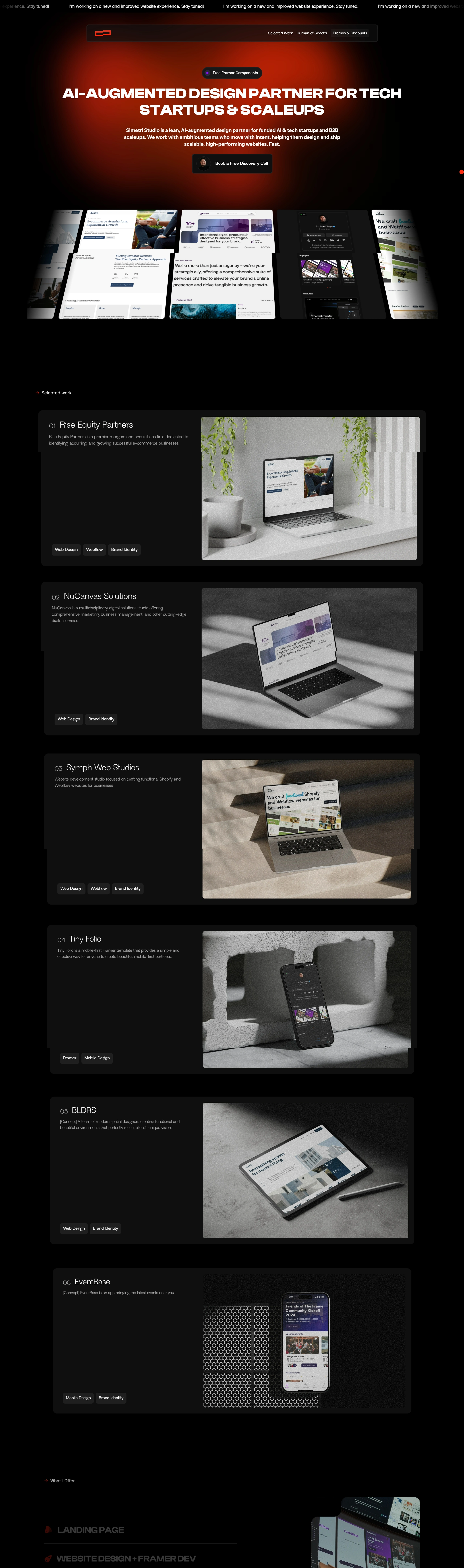Simetri Studio Портфолио Simetri Studio, тематика — Дизайн, цвета — Черный, Серый, стиль — Корпоративный, типографика — Без засечек