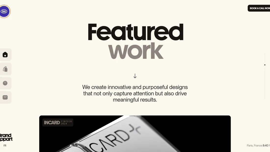 Секция «Кейсы» с сайта https://www.brandappart.com/, тематика — Дизайн, цвета — Белый, Черный, стиль — Минимализм, типографика — Без засечек