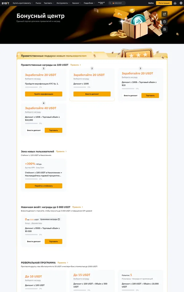 Многостраничный сайт Bybit, тематика — Крипто  и блокчейн, цвета — Белый, стиль — Корпоративный, типографика — Без засечек