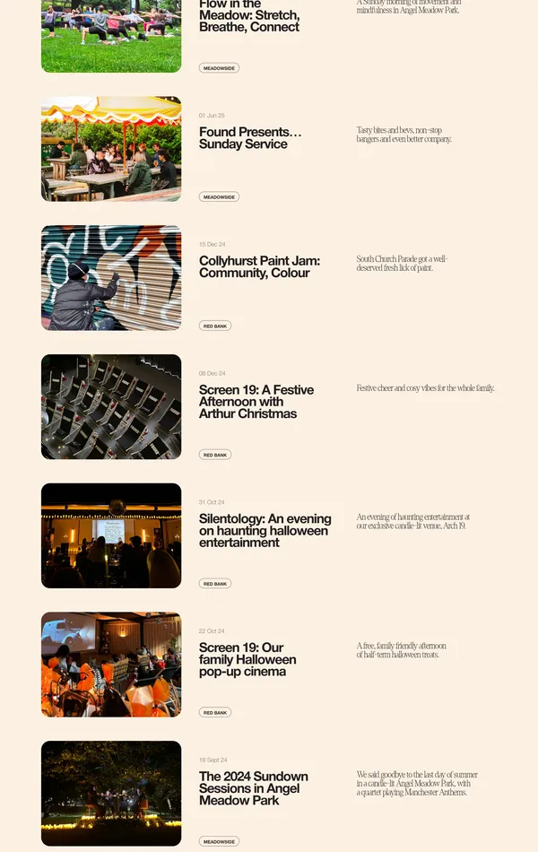 Новости Found, тематика — Мероприятия, цвета — Бежевый, стиль — Фестивальный, типографика — Без засечек