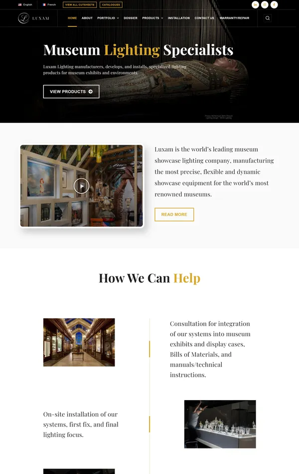 Главная Luxam, тематика — Искусство, цвета — Белый, Черный, стиль — Корпоративный, типографика — Без засечек